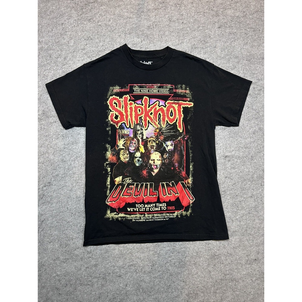 MINT Slipknot The Devil In I 2-Sided Black Concert T-Shirt Medium VHS Home Video